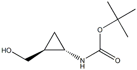 TERT-BUTYL (1S,2S)-2-(HYDROXYMETHYL)CYCLOPROPYLCARBAMATE Structure