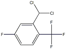 5-FLUORO-2-(TRIFLUOROMETHYL)BENZAL CHLORIDE, 97% MIN. Structure