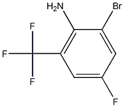 2-BROMO-4-FLUORO-6-(TRIFLUOROMETHYL)ANILINE 97% Structure