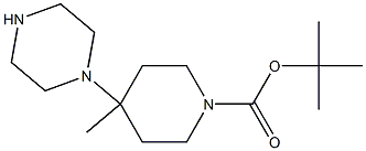 4-METHYL-4-PIPERAZIN-1-YL-PIPERIDINE-1-CARBOXYLIC ACID TERT-BUTYL ESTER, 95+% Structure
