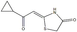 (2E)-2-(2-CYCLOPROPYL-2-OXOETHYLIDENE)-1,3-THIAZOLIDIN-4-ONE Struktur