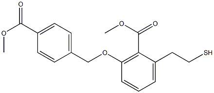 2-(2-MERCAPTO-ETHYL)-6-(4-METHOXYCARBONYL-BENZYLOXY)-BENZOIC ACID METHYL ESTER Struktur