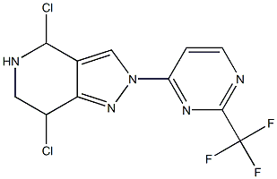 2-(2-TRIFLUOROMETHYL-PYRIMIDIN-4-YL)-4,5,6,7-TETRAHYDRO-2H-PYRAZOLO[4,3-C]PYRIDINE, DICHLORIDE 结构式