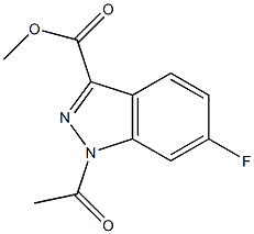 1-ACETYL-6-FLUORO-1H-INDAZOLE-3-CARBOXYLIC ACID METHYL ESTER Struktur