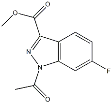 1-ACETYL-6-FLUORO-1H-INDAZOLE-3-CARBOXYLIC ACID METHYL ESTER Structure
