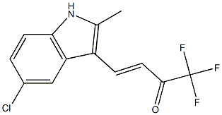 (E)-4-(5-CHLORO-2-METHYL-1H-INDOL-3-YL)-1,1,1-TRIFLUOROBUT-3-EN-2-ONE Struktur