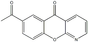 7-Acetyl-5-oxo-5H-(1)benzopyrano(2,3-b) pyridine Structure