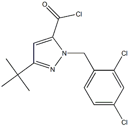 3-(TERT-BUTYL)-1-(2,4-DICHLOROBENZYL)PYRAZOLE-5-CARBONYL CHLORIDE Structure