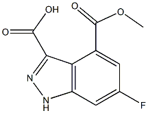 6-FLUORO-4-METHOXYCARBONYLINDAZOLE-3-CARBOXYLIC ACID Structure