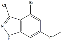 4-BROMO-6-METHOXY-3-CHLOROINDAZOLE Struktur