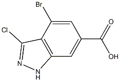 4-BROMO-3-CHLOROINDAZOLE-6-CARBOXYLIC ACID Structure