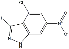 4-CHLORO-3-IODO-6-NITROINDAZOLE Structure