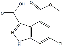 6-CHLORO-4-METHOXYCARBONYLINDAZOLE-3-CARBOXYLIC ACID Structure