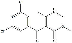 METHYL 2-(2,6-DICHLOROPYRIDIN-4-OYL)-3-METHYLAMINO-2-BUTENOATE Structure