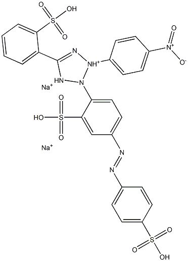 2-(4-NITROPHENYL)-5-(2-SULFOPHENYL)-3-(4-(4-SULFOPHENYLAZO)-2-SULFOPHENYL)-2H-TETRAZOLIUM DISODIUM Structure