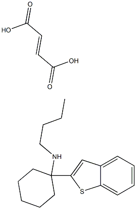 1-(2-BENZO(B)THIENYL)-N-BUTYLCYCLOHEXANAMINE FUMARATE Structure