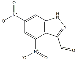 4,6-DINITRO(1H)INDAZOLE-3-CARBOXYALDEHYDE Structure