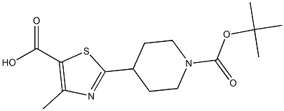 2-[1-(tert-butoxycarbonyl)-4-piperidinyl]-4-methyl-1,3-thiazole-5-carboxylic acid Structure