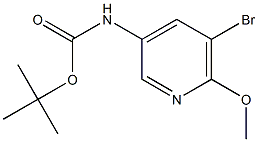 (5-Bromo-6-methoxy-pyridin-3-yl)-carbamic acid tert-butyl ester Structure