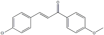 (E)-3-(4-chlorophenyl)-1-(4-methoxyphenyl)prop-2-en-1-one 化学構造式