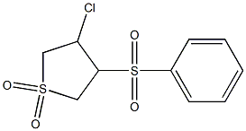 3-Chloro-4-(phenylsulffonyl)tetrahydro-1H-1lambda6-thiophene-1,1-dione Structure