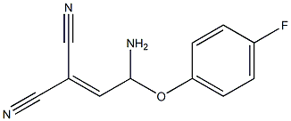 2-(l-amino-2-(4-fluorophenoxy)ethylidene)malononitrile Struktur