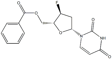 5'-O-Benzoyl-3'-fluoro-2',3'-dideoxyuridine Structure