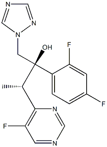 (2R,3S)-3-(5-FLUOROPYRIMIDINE-4-YL)-2-(2,4-DIFLUOROPHENYL)-1-(1H-1,2,4-TRIAZOLE-1-YL)BUTYL-2-ALCOHOL Structure