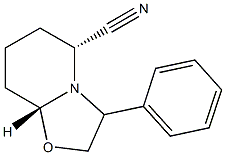(5R,8AR)-3-PHENYLHEXAHYDRO-5H-[1,3]OXAZOLO[3,2-A]PYRIDINE-5-CARBONITRILE|