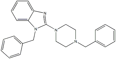 1-BENZYL-2-(4-BENZYLPIPERAZIN-1-YL)-1H-BENZIMIDAZOLE Structure