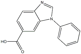 1-PHENYL-1H-BENZIMIDAZOLE-6-CARBOXYLIC ACID,,结构式