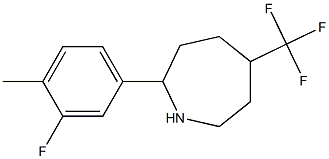 2-(3-FLUORO-4-METHYLPHENYL)-5-(TRIFLUOROMETHYL)AZEPANE 结构式