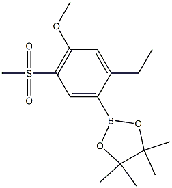 2-[2-ETHYL-4-METHOXY-5-(METHYLSULFONYL)PHENYL]-4,4,5,5-TETRAMETHYL-1,3,2-DIOXABOROLANE Struktur