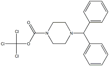 4-BENZHYDRYL-PIPERAZINE-1-CARBOXYLIC ACID TRICHLOROMETHYL ESTER Structure