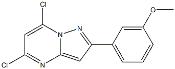 5,7-DICHLORO-2-(3-METHOXYPHENYL)PYRAZOLO[1,5-A]PYRIMIDINE 结构式