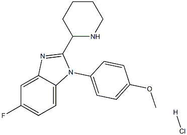 5-FLUORO-1-(4-METHOXYPHENYL)-2-PIPERIDIN-2-YL-1H-BENZIMIDAZOLE HYDROCHLORIDE Structure