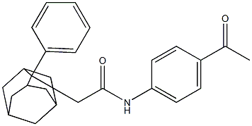 N-(4-acetylphenyl)-2-(2-phenyl-2-adamantyl)acetamide Struktur