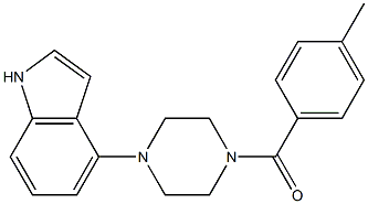 [4-(1H-indol-4-yl)piperazino](4-methylphenyl)methanone Structure
