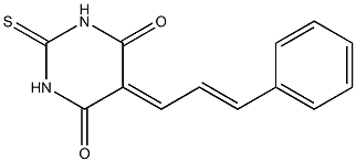 5-(3-phenylprop-2-enylidene)-2-thioxohexahydropyrimidine-4,6-dione Structure