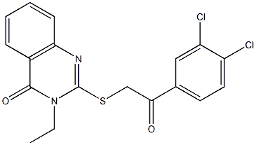 2-{[2-(3,4-dichlorophenyl)-2-oxoethyl]sulfanyl}-3-ethyl-4(3H)-quinazolinone