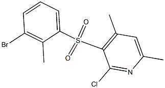 3-[(3-bromo-2-methylphenyl)sulfonyl]-2-chloro-4,6-dimethylpyridine Structure
