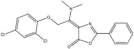 4-[(Z)-2-(2,4-dichlorophenoxy)-1-(dimethylamino)ethylidene]-2-phenyl-1,3-oxazol-5-one Structure