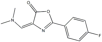 4-[(E)-(dimethylamino)methylidene]-2-(4-fluorophenyl)-1,3-oxazol-5(4H)-one Struktur
