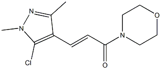 (E)-3-(5-chloro-1,3-dimethyl-1H-pyrazol-4-yl)-1-morpholino-2-propen-1-one Struktur