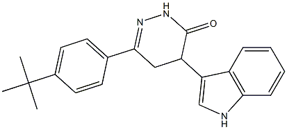 6-[4-(tert-butyl)phenyl]-4-(1H-indol-3-yl)-4,5-dihydro-3(2H)-pyridazinone Structure