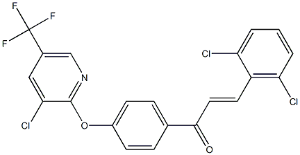 (E)-1-(4-{[3-chloro-5-(trifluoromethyl)-2-pyridinyl]oxy}phenyl)-3-(2,6-dichlorophenyl)-2-propen-1-one