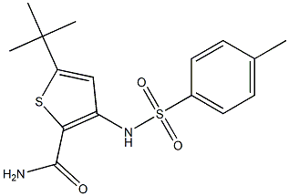 5-(tert-butyl)-3-{[(4-methylphenyl)sulfonyl]amino}thiophene-2-carboxamide Structure