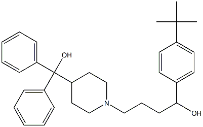 1-[4-(tert-butyl)phenyl]-4-{4-[hydroxy(diphenyl)methyl]piperidino}butan-1-ol