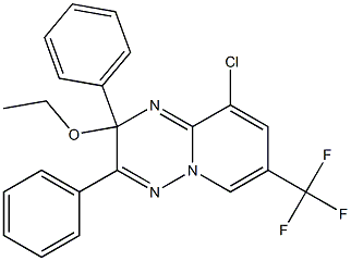 9-chloro-2-ethoxy-2,3-diphenyl-7-(trifluoromethyl)-2H-pyrido[1,2-b][1,2,4]t riazine