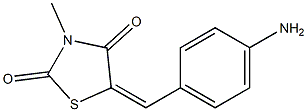 5-[(E)-(4-aminophenyl)methylidene]-3-methyl-1,3-thiazolane-2,4-dione Struktur